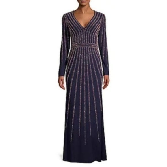 Xscape Dresses & Skirts - XSCAPE Petite Vertical-Embellished Evening